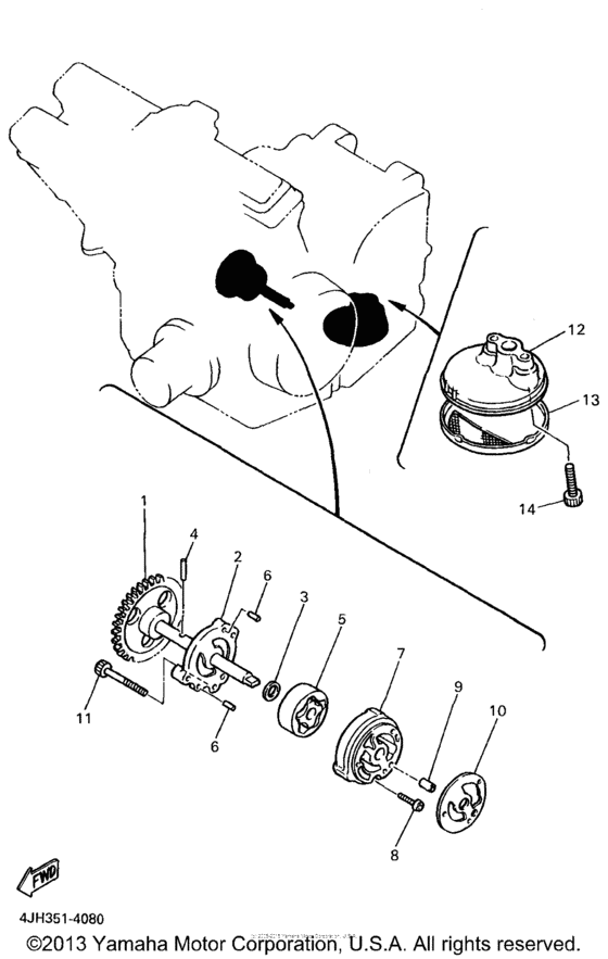 YZF600RKC Масляный насос
