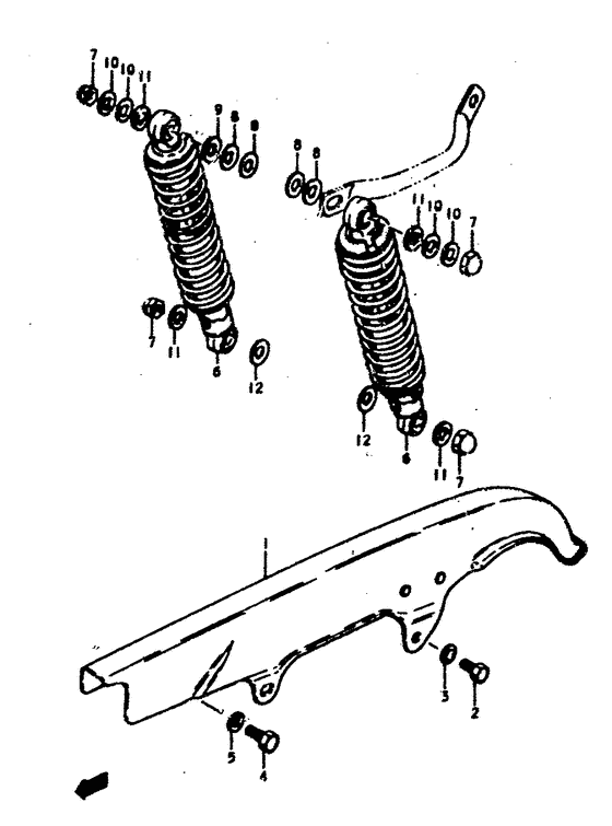Chain case-shock absorber