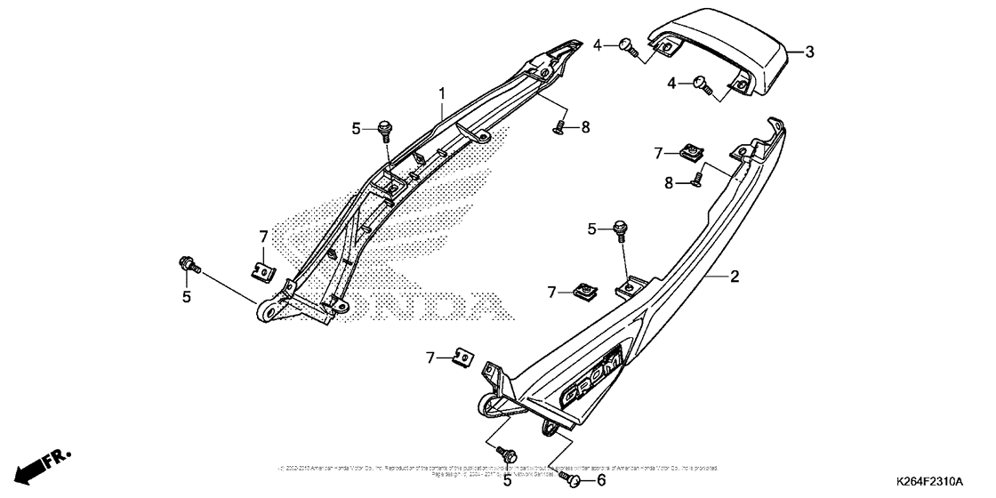 MSX125 Задний обтекатель