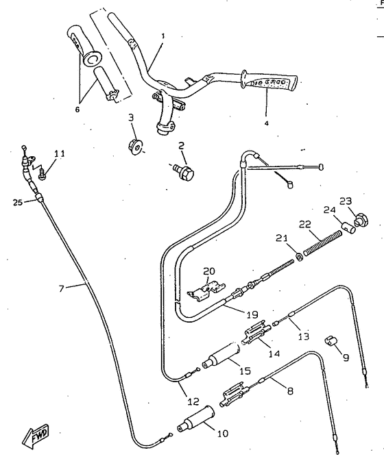 Steering handle. cable