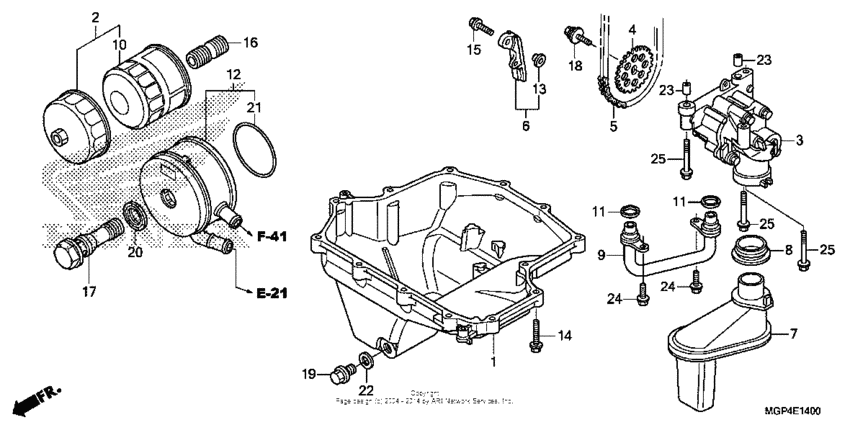 Oil pan + oil pump