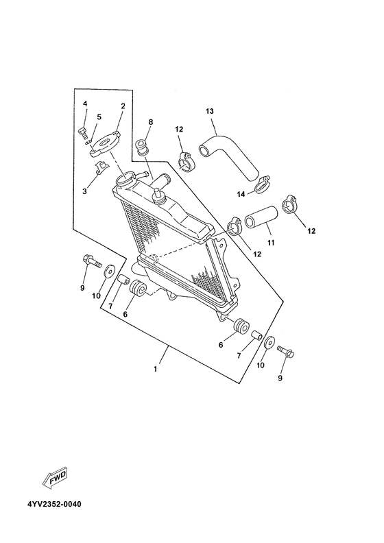 TZR50 Radiator. hose