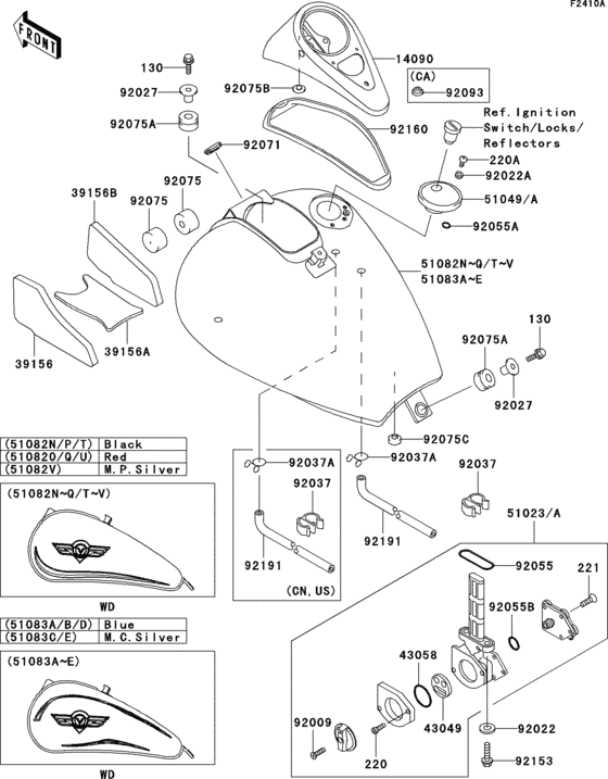 VN800 Fuel tank(1 / 3)(vn800-b8 / b9)