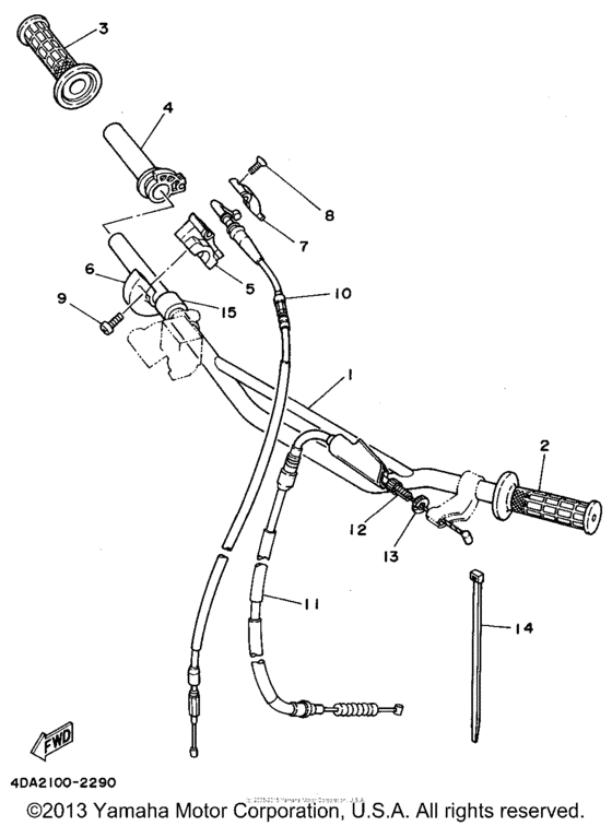 Steering handle - cable