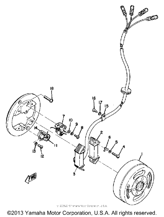 Flywheel magneto