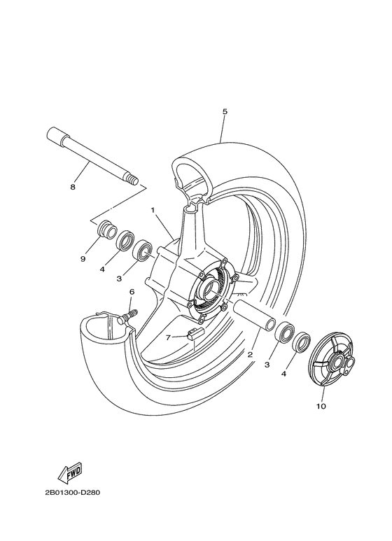 TDM900A Переднее колесо
