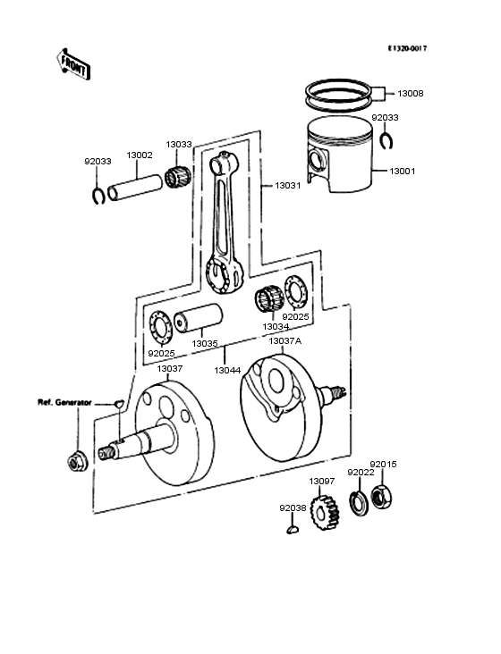 Crankshaft/piston