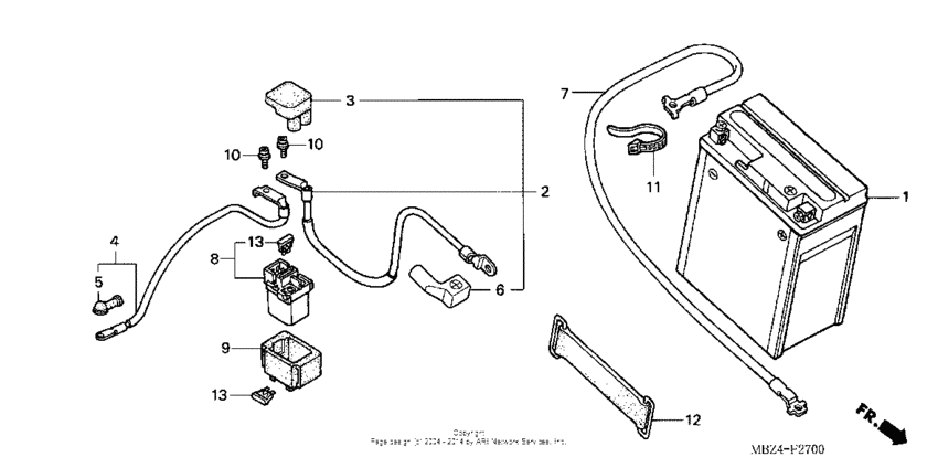 CB600F Аккумулятор