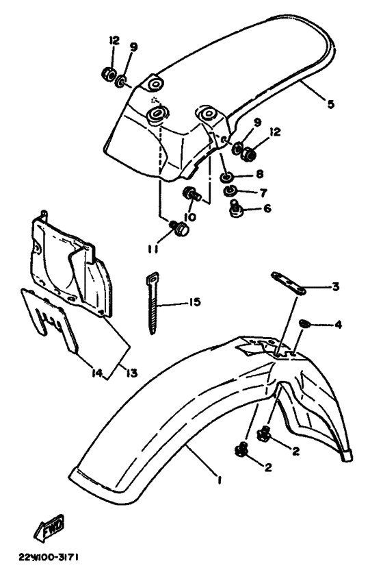 YZ80 YZ80W Крыло
