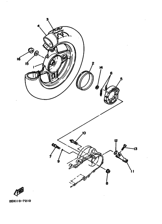 Rear wheel complete assy