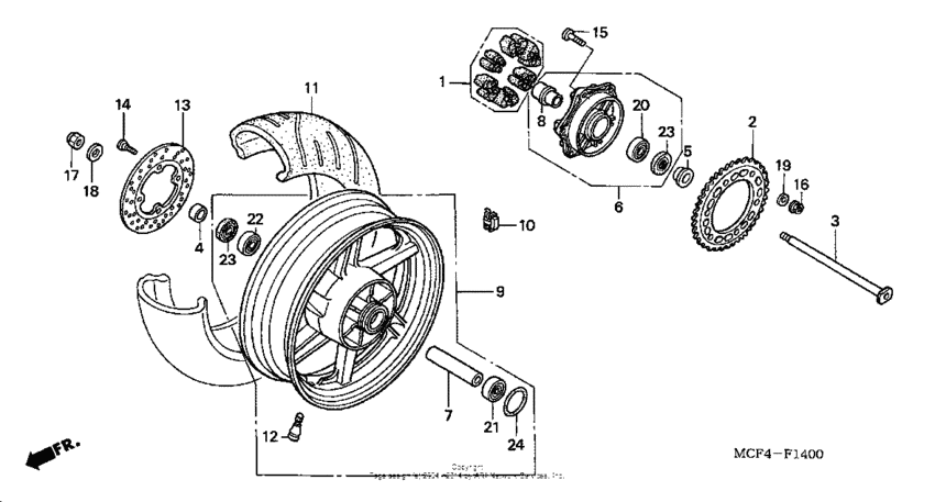 Rear wheel ('00-'01)