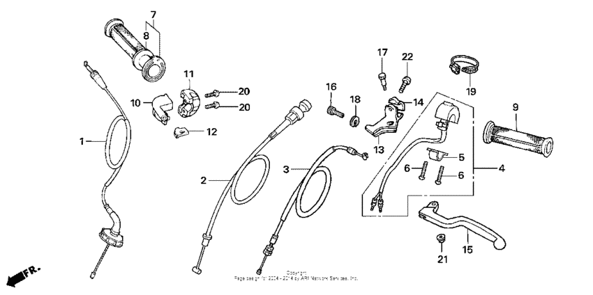 Handle lever + switch + cable