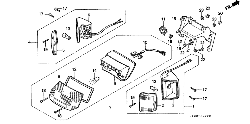 Taillight unit ass`y
