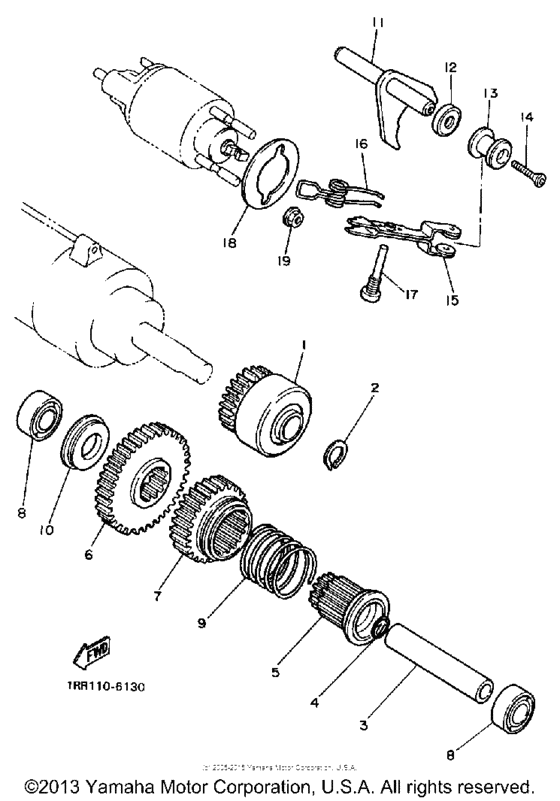 XV700CT Муфта стартера