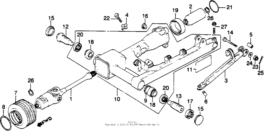 Swingarm + propeller shaft