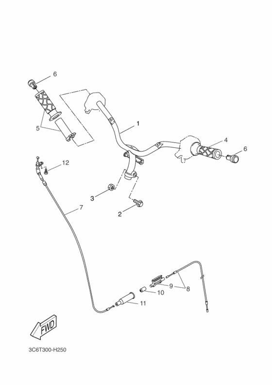 Steering handle & cable