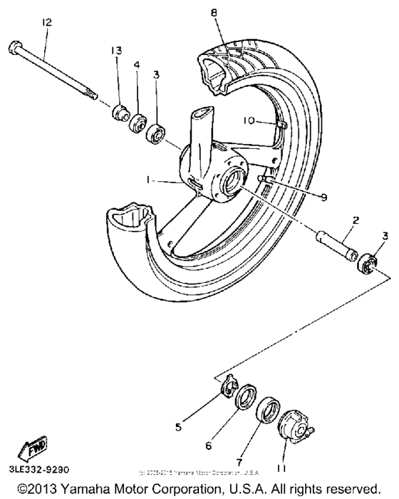 FZR1000W Переднее колесо