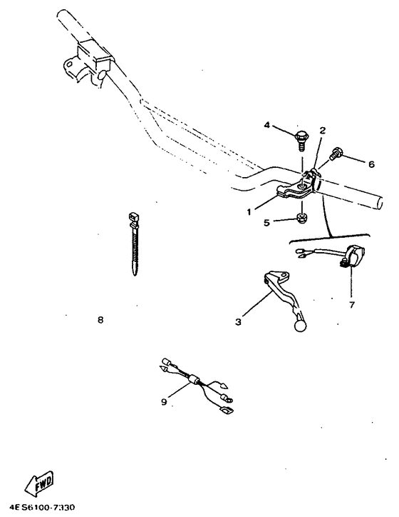 Handle switch. lever