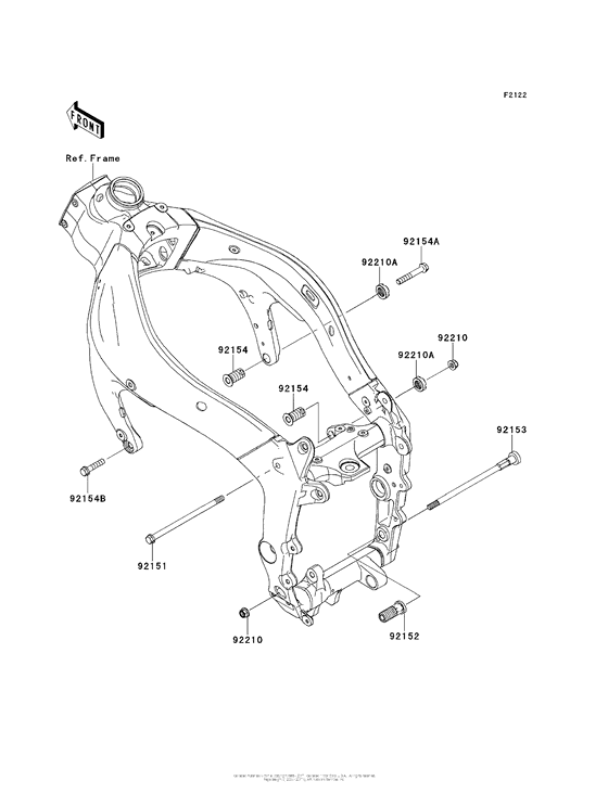ZX636 Крепление двигателя