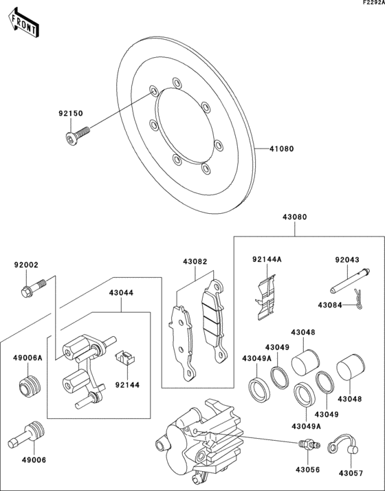 VN800 Front brake(e4 / e5)