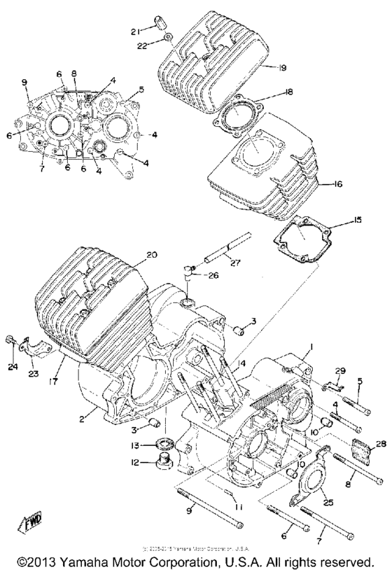 Crankcase cylinder