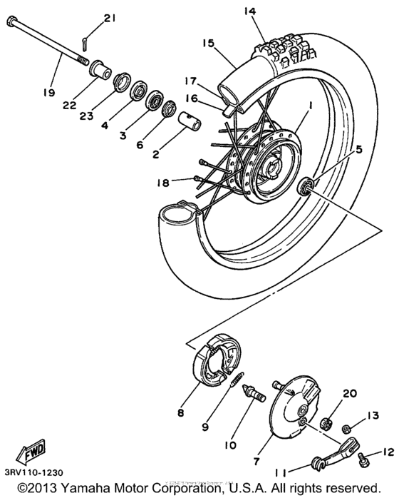 PW80L1 Переднее колесо