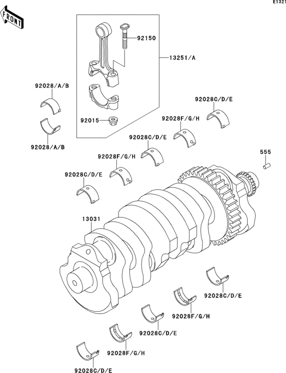 ZX900 Коленвал