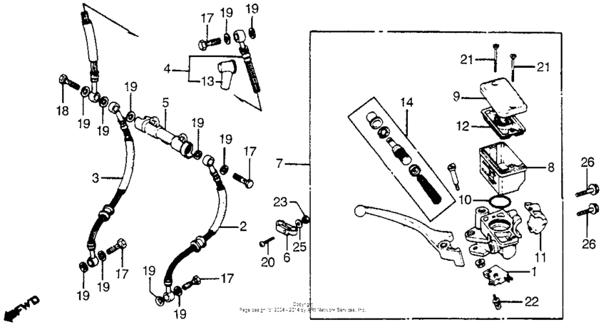 Front brake master + cylinder