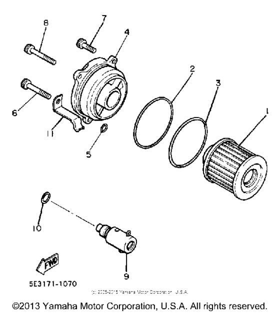 XV700CSC Маслянный фильтр