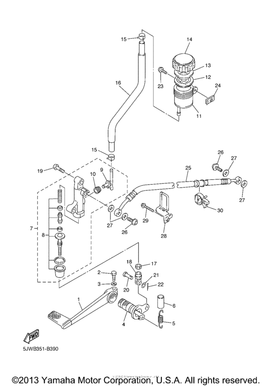 FJR1300 Задний торм цилиндр