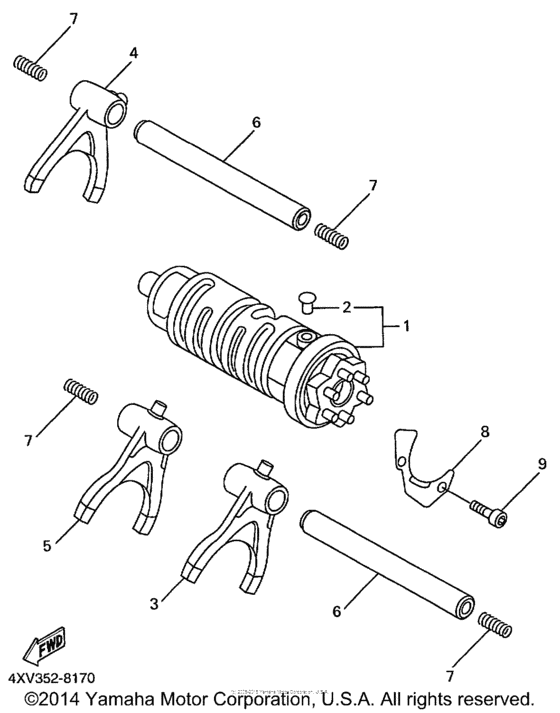 YZF-R1 Копирный вал