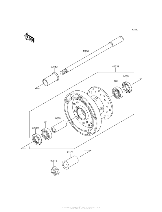 VN900 Переднее колесо