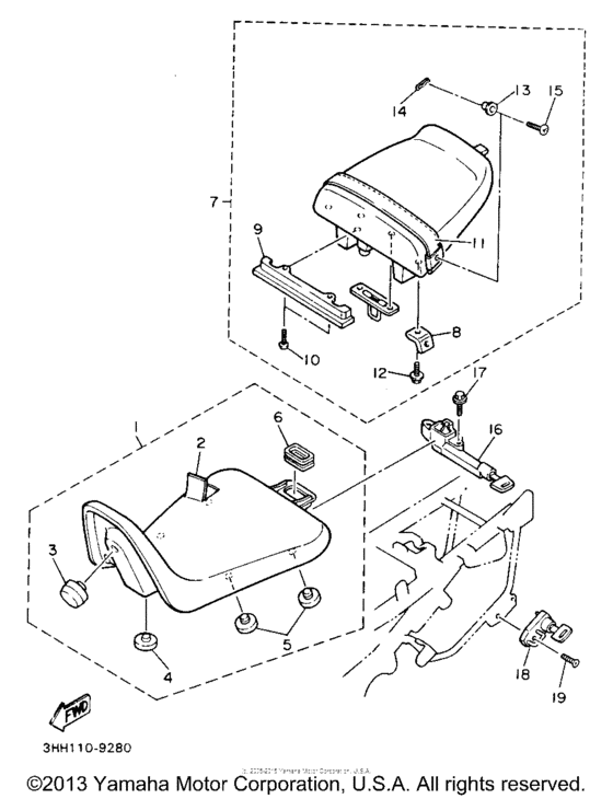 FZR600RBC Сиденье