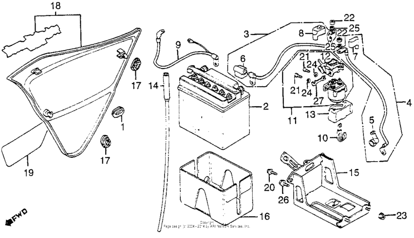 Right side cover + battery