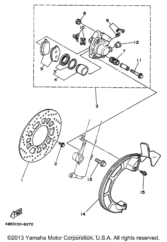 XT225KC Передний суппорт