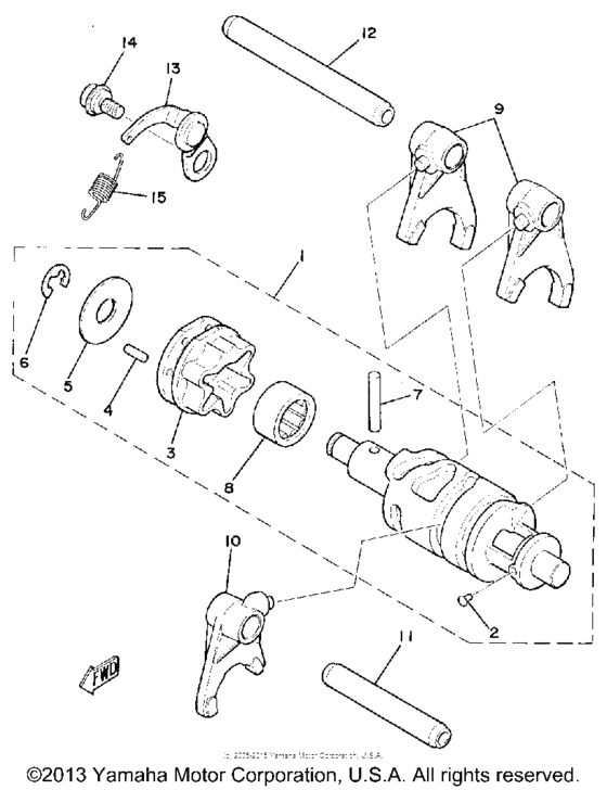Shift cam-fork