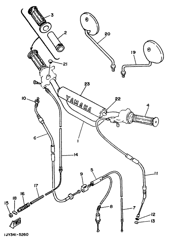 Steering handle. cable
