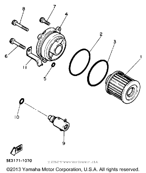 XV750AC Маслянный фильтр