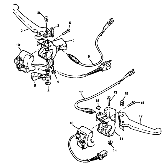Handle switch. lever