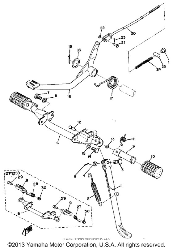 Stand - footrest - brake pedal