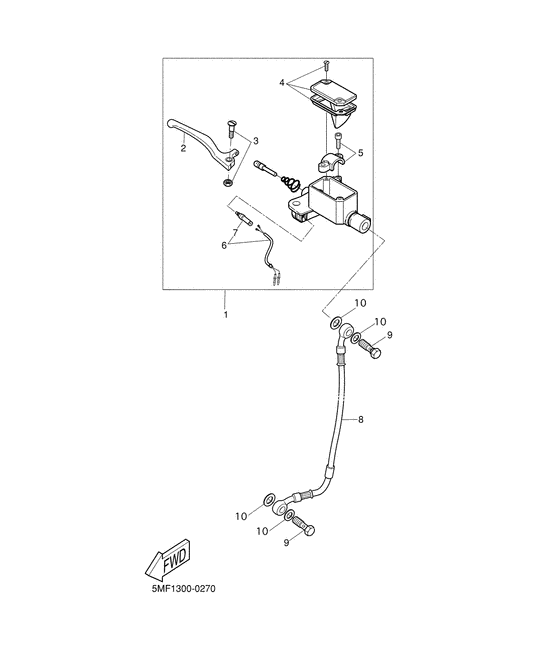 XN125 Главный тормозной цилиндр