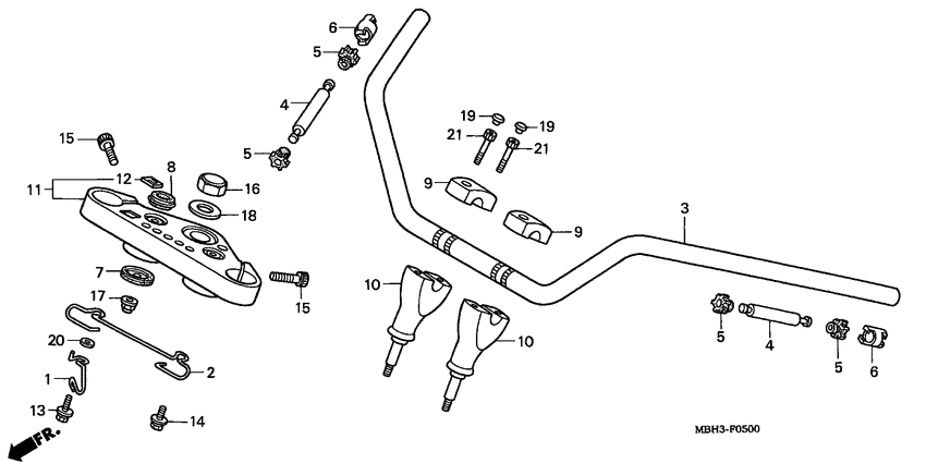 Handle pipe/top bridge