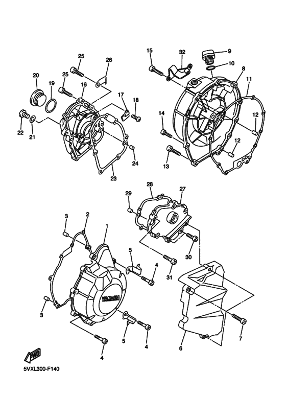 Crankcase cover ass`y  (v