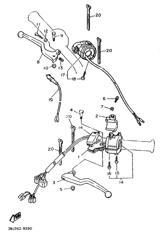 Handle switch. lever