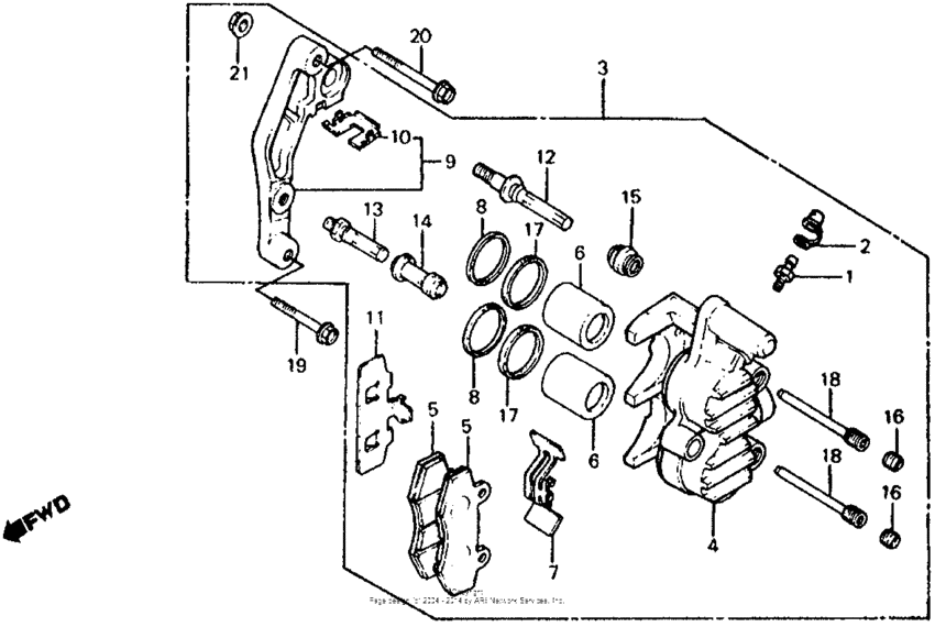 Front caliper 83-84