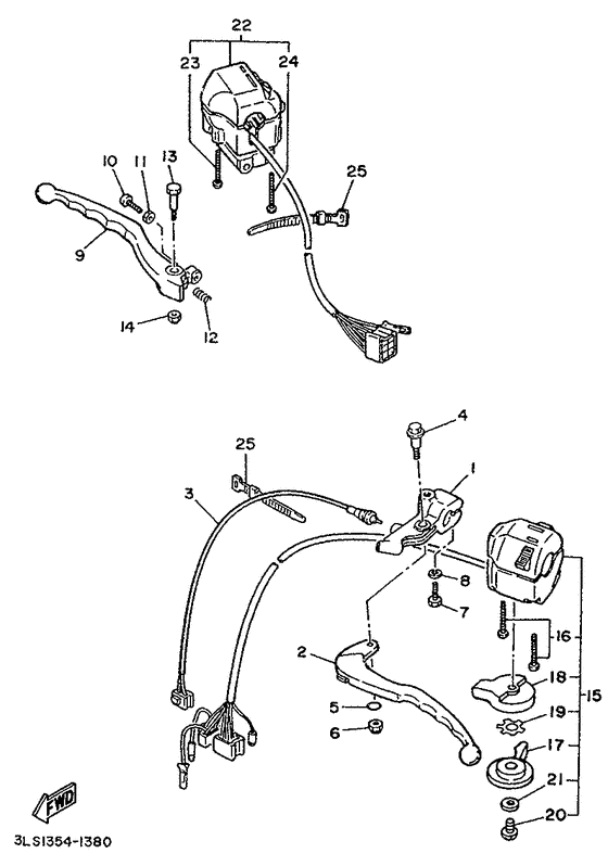Handle switch. lever