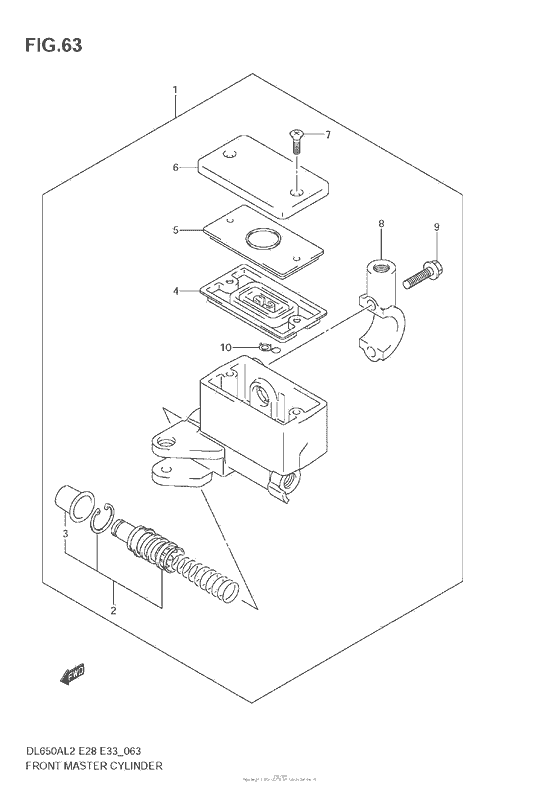 DL650 (ABS) Главный тормозной цилиндр