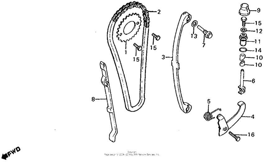 Cam chain + tensioner