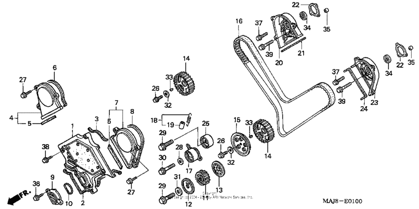 Front cover + timing belt