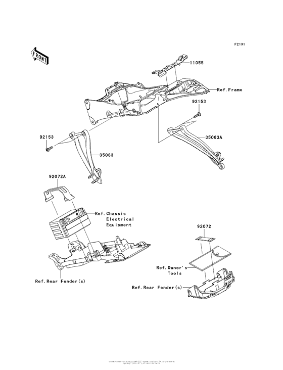 ZX600 Frame Fittings (Rear)